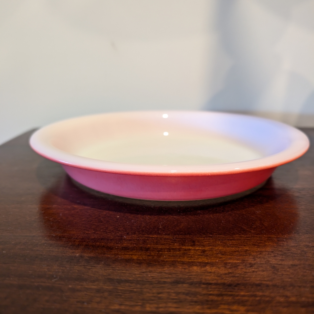 Vintage PYREX Pink and White Pie Dish